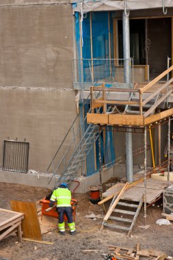 İnşaat alanında çekim