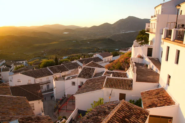 SPAIN, ANDALUSIA ZAHARA: Sunset in beautiful Spanish town: Zahar — Stock Photo, Image