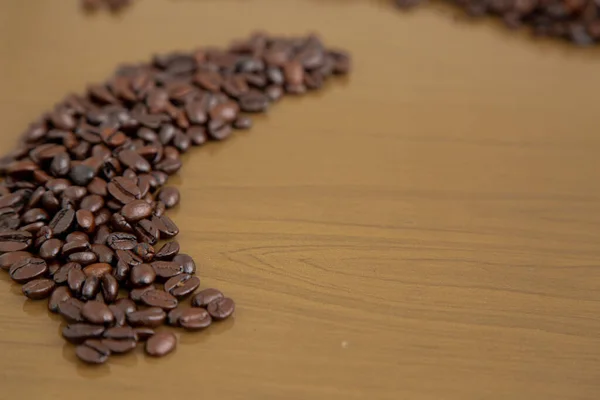 Coffee Beans Table Straight Farm Beautiful Fragrant — Stock Photo, Image