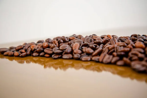 Coffee Beans Table Straight Farm Beautiful Fragrant — Stock Photo, Image