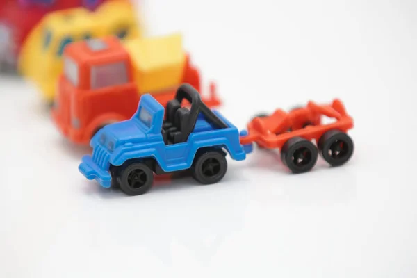 Söt Och Färgglad Plast Barn Och Barnvagn — Stockfoto