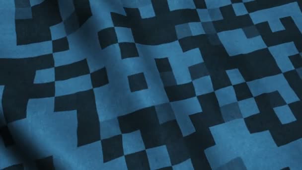 Tejido azul militar tela Material textura sin costura Looped fondo — Vídeo de stock