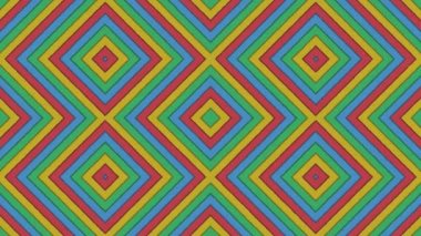 Soyut Şekiller Rhombus Renkli Çizgiler Kusursuz Döngüsüz Doku Canlandırması Arkaplanı