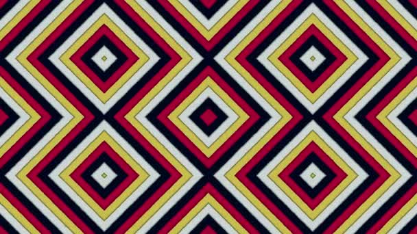 Formas abstractas Rhombus Rayas coloridas Lazo sin costura Textura animada Fondo — Vídeos de Stock