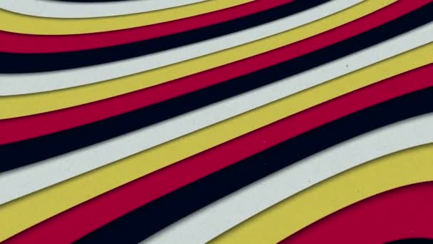 Abstract Vormen Kleurrijke strepen Golven Naadloze Looping Animatie Textuur Achtergrond — Stockvideo