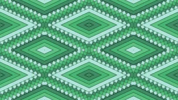 Kaleidoscopic Shapes Stripes and Rhombus Colorful Seamless Looping Background — Stock Video