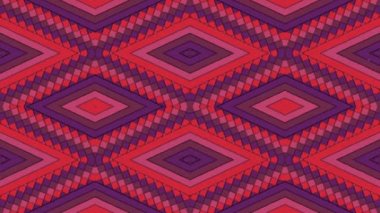 Kaleydoskopik Shapes Çizgili ve Eşkenar Dörtgen Renkli Dikişsiz Döngü Arka Plan