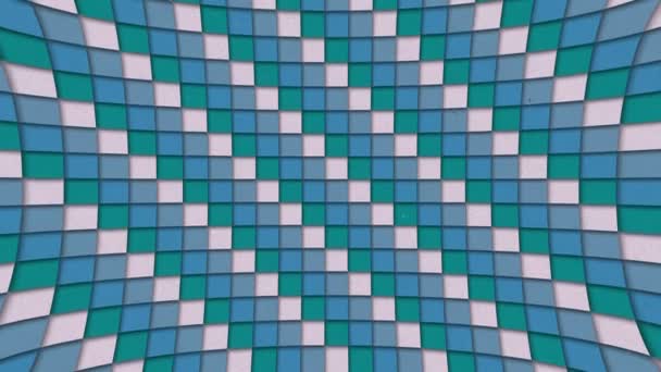 Abstraktní obrazce barevné čtverce vzorek bezešvé opakované vytváření pozadí animované textury — Stock video