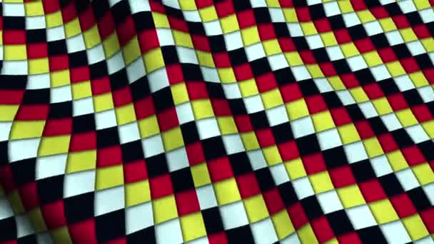 Carrés colorés tissu tissu tissu texture sans couture boucle fond — Video
