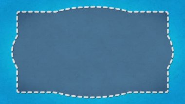 Çerçeve çizgi kenarlık kağıt doku mavi renkli animasyonlu