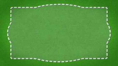 Çerçeve çizgi kenarlık kağıt doku yeşil renkli animasyonlu