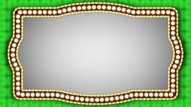 Işık Neon işareti lambaları animasyon arka plan ile yanıp sönen vintage