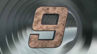 Geri sayım 10-0 kirli altın ve taş Metal tünel