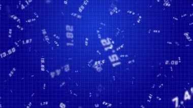 Rasgele sayılar mavi sorunsuz uçan ilmekledi arka plan