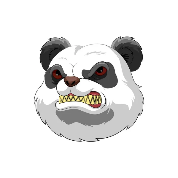 Angry Panda Disegno Illustrazione Del Fumetto — Vettoriale Stock