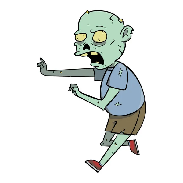 Hombre Zombie Carácter Para Espeluznante Evento Halloween — Archivo Imágenes Vectoriales