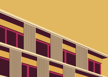 Bir apartmandaki dairenin vektör çizimi. Poster geçmişi, afiş ve diğer pazarlama amaçları için uygun.