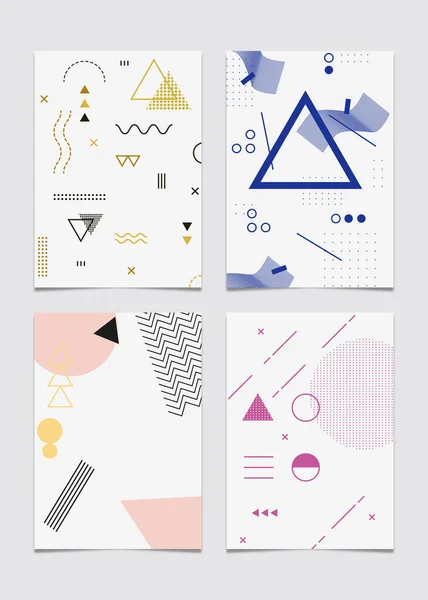 A4 boyutlu geometrik poster arkaplanının soyut vektör çizimi. Posterler, kapaklar, afişler ve diğer pazarlama amaçları için mükemmel.
