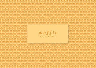 Kusursuz arkaplan waffle 'ının vektör çizimi. Posterler, afişler, kapaklar ve diğer pazarlama amaçlarına uygun.