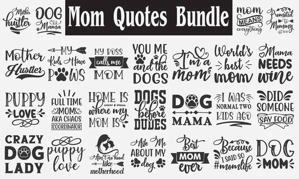 Lustige Mom Quotes Bundle Zitate Über Mutter Funny Mom Bündel — Stockvektor