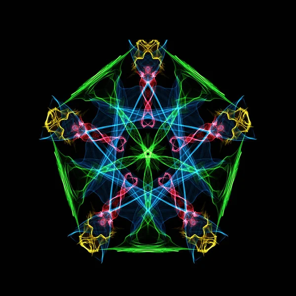 Bilgisayar, yaratıcı tasarım, sanat, ev dekorasyonu ve eğlence için gülü taklit eden soyut renkli fraktal çizimler üretti.