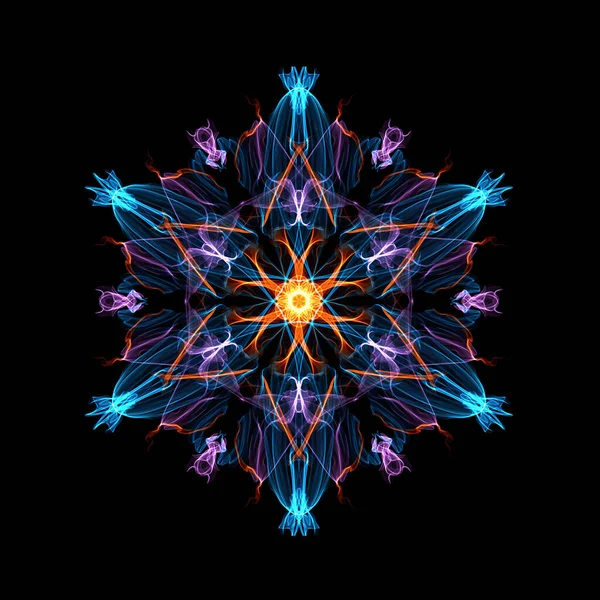 Bilgisayar, yaratıcı tasarım, sanat, ev dekorasyonu ve eğlence için gülü taklit eden soyut renkli fraktal çizimler üretti.