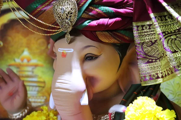 Senhor Ganesha Face Lateral Ganesh Chaturthi — Fotografia de Stock