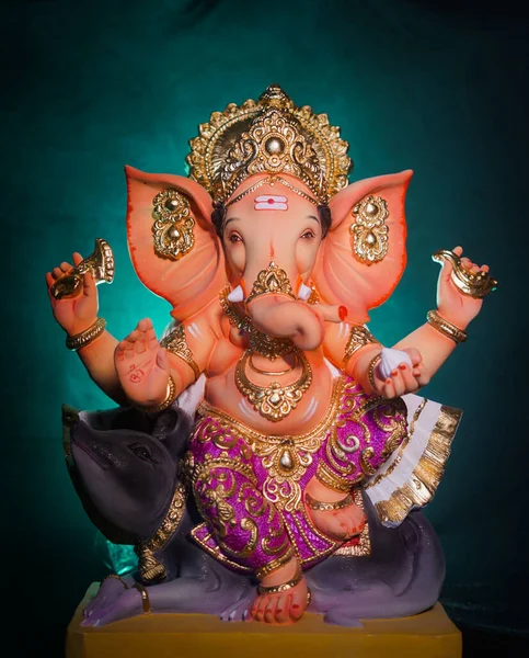 Lord Ganesha Ganpati Feliz Ganesh Chaturthi Feliz Sankashti Chaturthi Festival — Fotografia de Stock