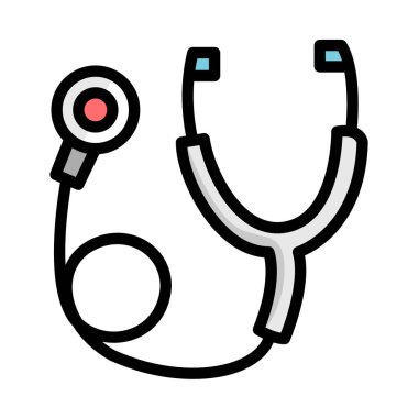Beyaz üzerinde ikon steteskop