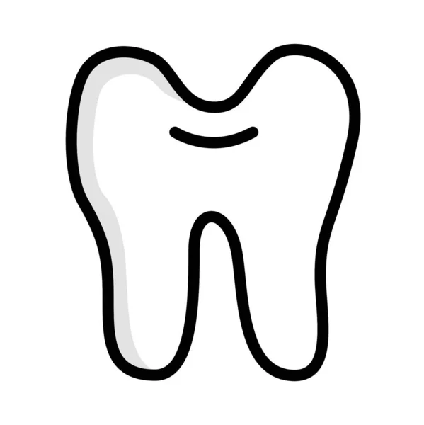 Diş Simgesi Doldurma Biçimi — Stok Vektör