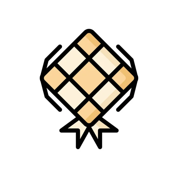 Ramadan Diamond Icon Outline Color — Stock Vector