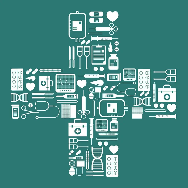 Medical Equipment Icons Set Vector — Stock Vector