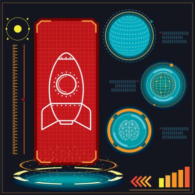 Arayüz teknolojisi taşıma arkaplan vektörü