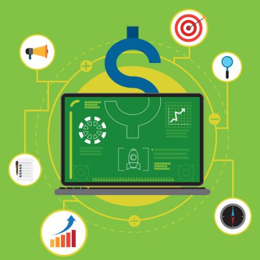 not defteri iş teknolojisi vektör illüstrasyonu