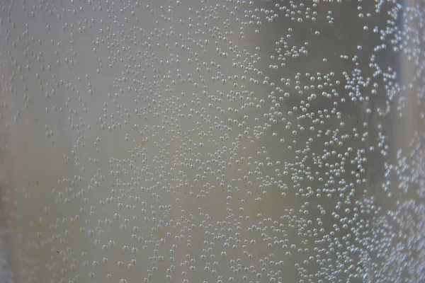 Small Spherical Bubbles Covered Surface Plastic Container Water Mysterious Unusual — Foto de Stock