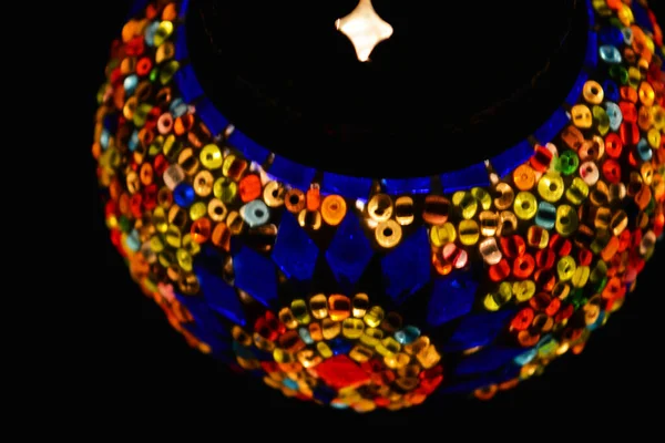 Ein Ungewöhnlicher Farbton Aus Bunten Mosaiken Farbigen Perlen Und Hellem — Stockfoto