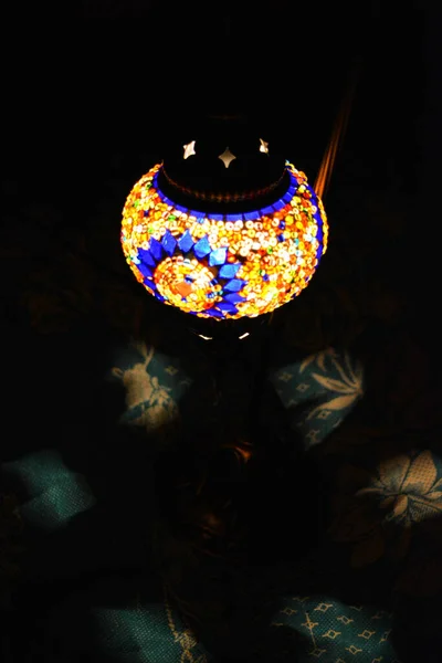 Ein Ungewöhnlicher Farbton Aus Bunten Mosaiken Farbigen Perlen Und Hellem — Stockfoto