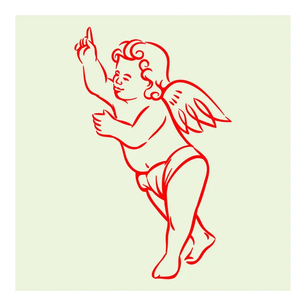 Vetor Retro Angel — Vetor de Stock