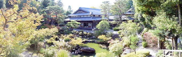 Panorama of Yoshikien Japanese Garden, Nara, Japan