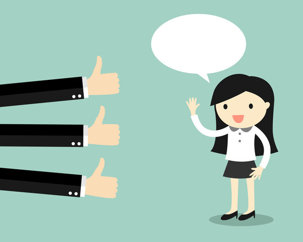 Бизнес-концепция, бизнес-леди получают хорошую зарплату. Векторная иллюстрация
.