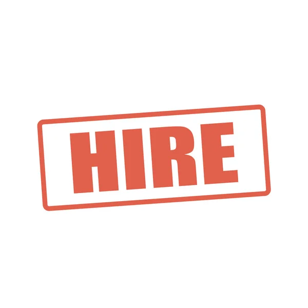 白色背景的红色 Hire — 图库矢量图片