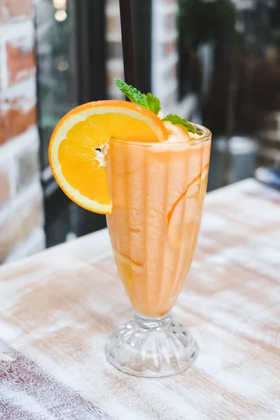 Smoothie Orange Alimentation Saine Superaliment — Photo