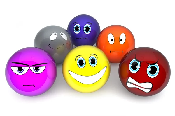 Conjunto de emoticonos sonrisas 3d — Foto de Stock