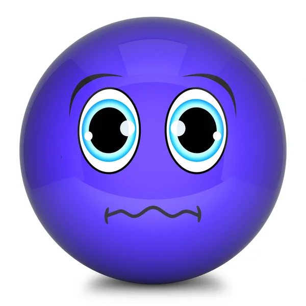 Bleu smiley 3d — Photo