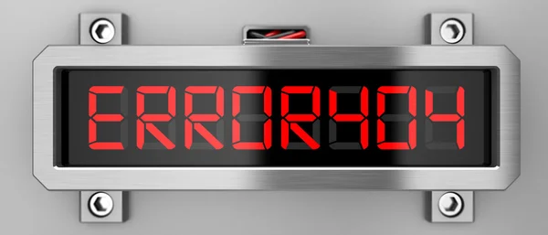 Metal shield with the inscription "404 error" 3D — Stock Photo, Image