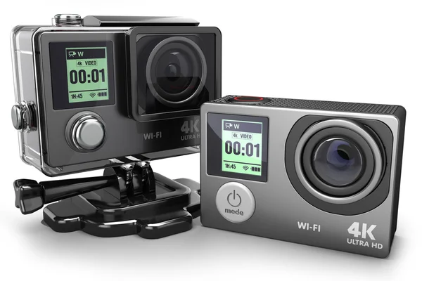 Action camera 4K  for extreme video recording 3D — Stock Photo, Image