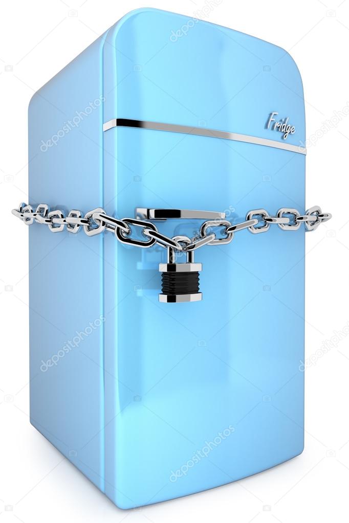 nevera azul retro 3d 123807714