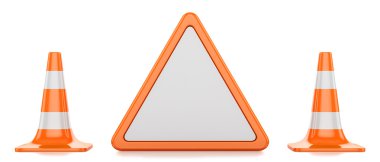 Trafik konileri, üçgen