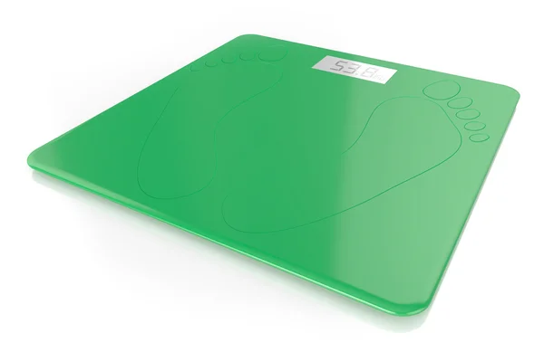 Scales green for weight control — Stock Photo, Image
