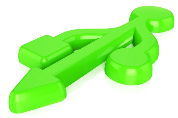 Usb icono verde — Foto de Stock